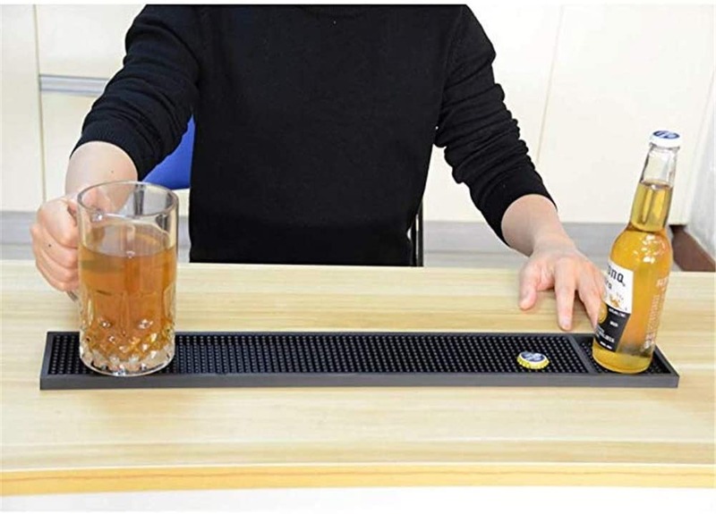 Minglu BM-002 Rubber Bar Mats, Non-Slip Bar Service Spill Mat  Restaurant Kitchen Counter Bar Pad