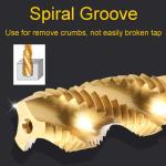 M12 Titanium Coated Spiral Flute HSS Machine Taps