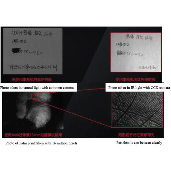 Untreated fingerprints Forensic Equipment , Full - Wave CCD Forensic Evidence Camera