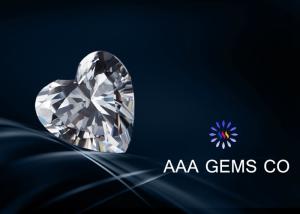 China Customizable Heart Loose Moissanite , 4mm Colorless Moissanite wholesale