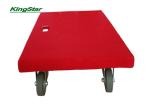 Heavy Duty Carpeted Moving Dolly With Non Marking Tpr Wheel 1000lbs Capacity Red