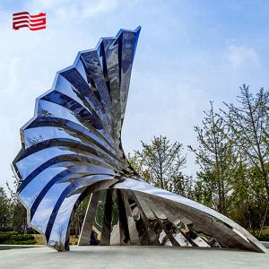 China Large Stainless Steel Park Sculpture for Landscape Modern Metal Landscape Sculpture wholesale