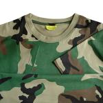 Round Neck Short Sleeve Loose Fit Training T-Shirt in Woven Cotton Fabric for