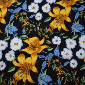 China Customized Tops Blouses Soft Rayon Print Floral Knit Twill Viscose Fabric wholesale