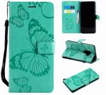 Samsung S9 Plus Embossing 3D Butterfly Leather Bracket Stand Wallet Case with