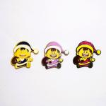 30x30mm Christmas Metal Crafts Zinc Alloy Lapel Pin Die Casting Process