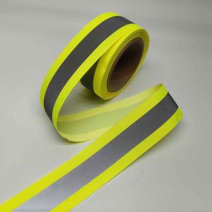 China Highlight Yellow Reflective Webbing For Clothes Bags Sportswear Outwear Workwear wholesale