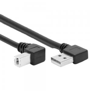 China 1 Meter USB Printer Data Cable With 90 Degree L Type Dual Right Angle Left Angle wholesale