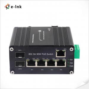 China Poe Powered Din Rail Mounted Switch 4 Port 10/100/1000T 802.3bt 90W wholesale