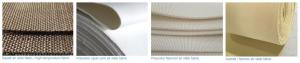 China Polyester filament Pneumatic fluidizing conveyor medium the woven type Air slide fabric belt 580mm width wholesale