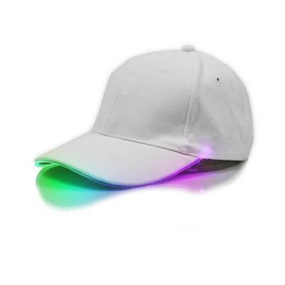 Adjustable Glow Light Up Baseball Caps , White Club Party Sports Led Baseball