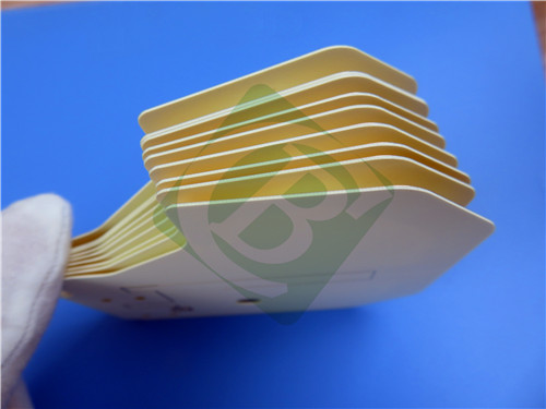 Rogers RO3006 2-Layer PCB bulit on 10mil Thickness substrates, Immersion Gold Finish, and White Silkscreen