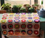 Handmade Crochet Pastoral Floral Blankets Decorative Sofa cover /Sofa Backrest