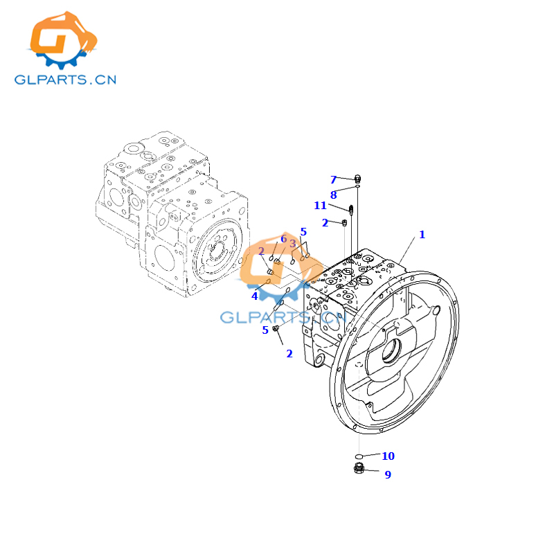 708-2J-00011 Excavator Main Hydraulic Pump PC490LC PC490-10 PC450-10 For Komatsu