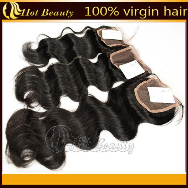 Chinese Human Lace Top Closure Natural Tangle Free 130% Hair Density