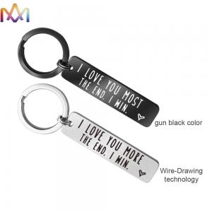 China 12 X 50mm Rectangular Shaped Personalized Engraved Keychains on sale
