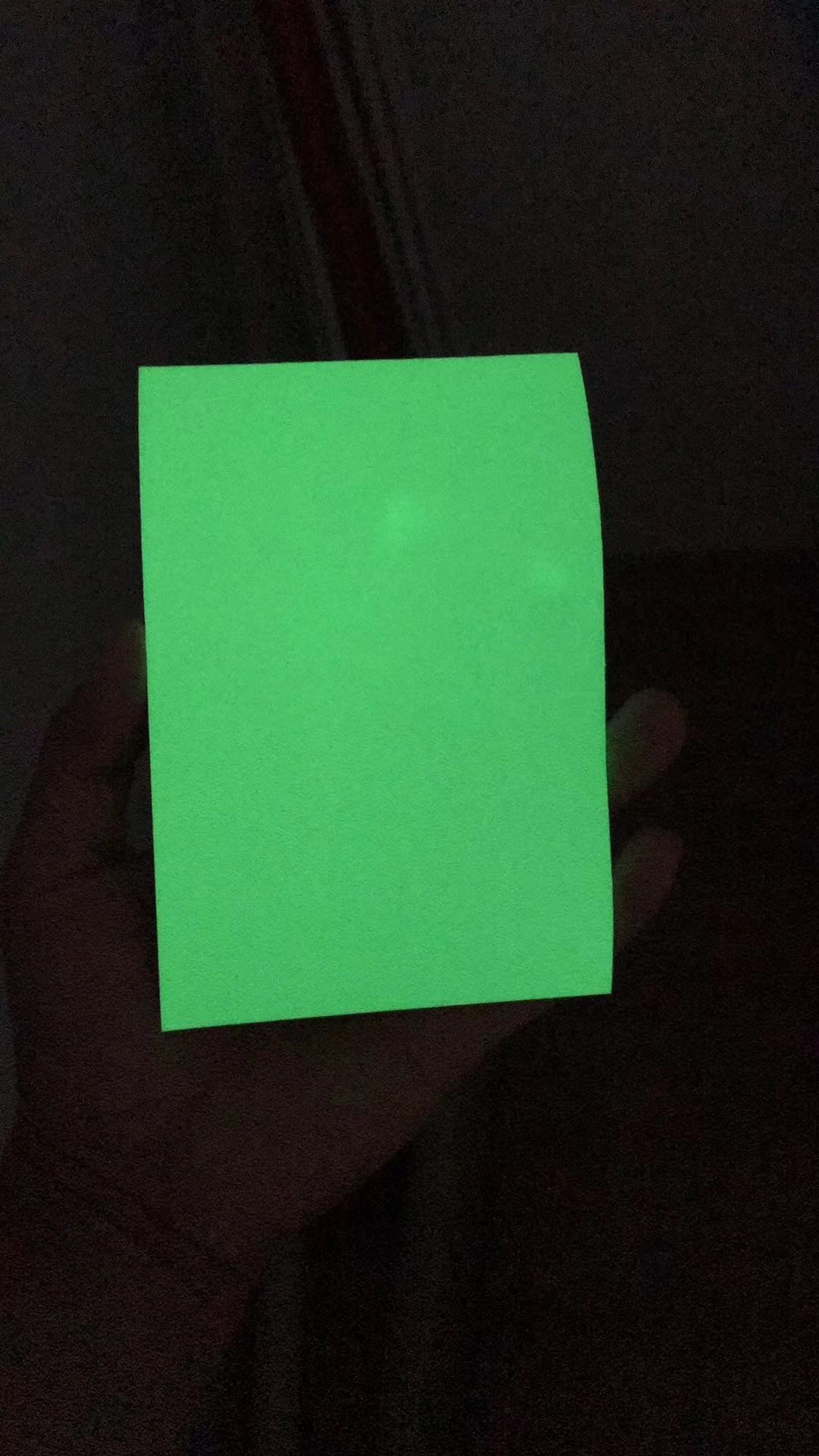 Coated Eco-solvent/UV printable 1x1.2m PVC photoluminescent rigid sheet panels 1.1mm glow in the dark sheets 4-12 hours for Emergency/Fire Extinguishe
