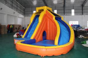 China Kids 0.90mm Plato Inflatable Water Slide With Swimming Pool wholesale