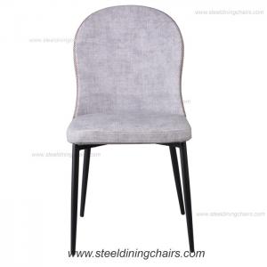 China Hotel Home Fabric Covers 50cm 56cm Steel Frame Dining Chairs on sale