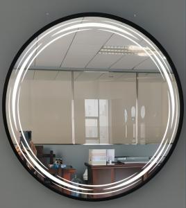 China 60cm Dia Aluminum Frame Bathroom Mirror Clear Reflection Effect on sale