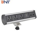 2020 Hottest smart office table mount clamp on table power outlets for office