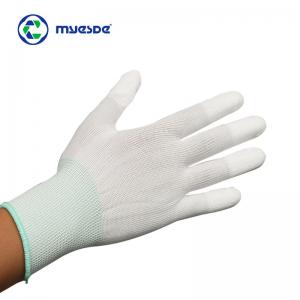China Lint Free ESD Cut Resistant Gloves 13gsm Conductive Carbon Fiber PU Palm Fit on sale