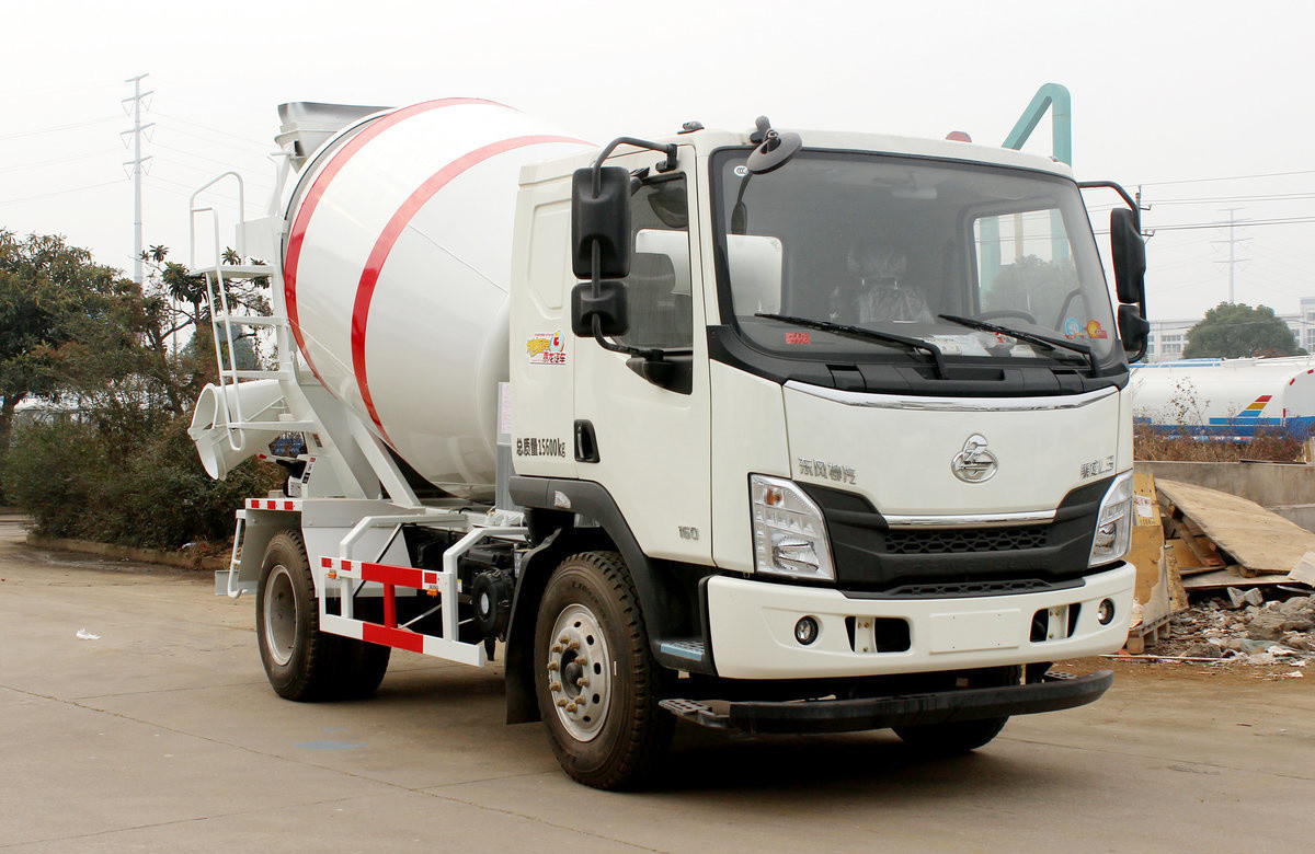 Mixer Truck Concrete Liuqi 4×2 With 6 Tires Small Cement Mixer 4 Cubic Tanker Capacity 160hp