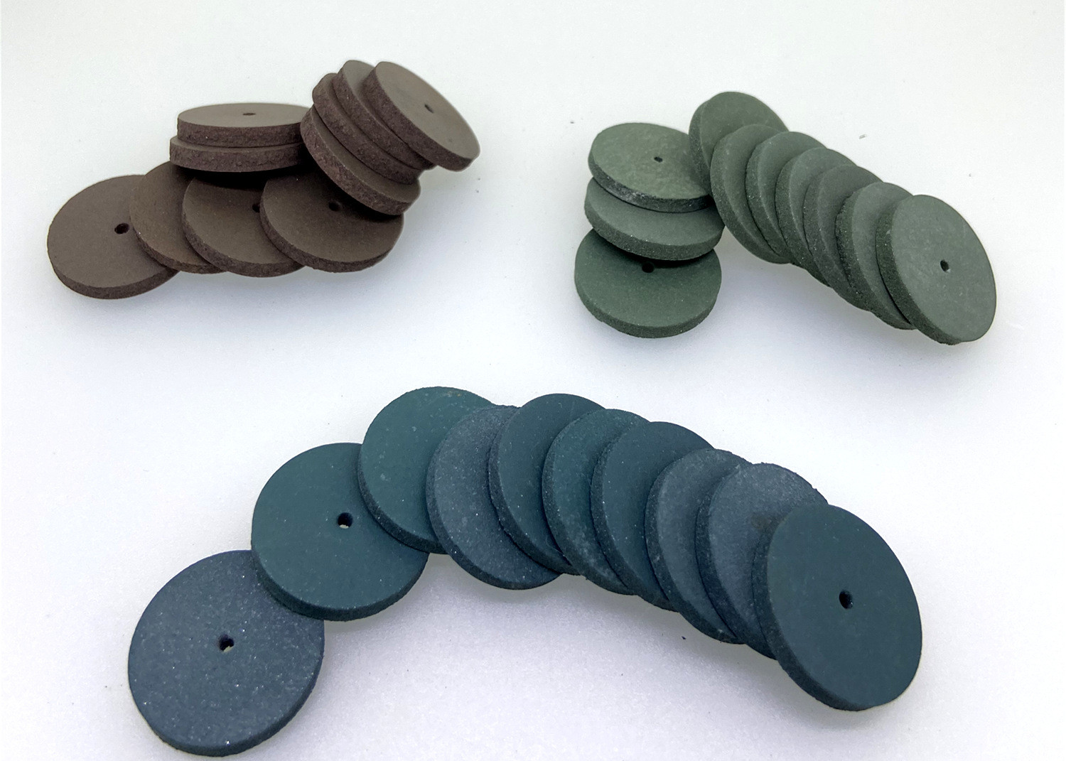 3.0mm Dental Rubber Diamond Polisher Finishing Discs HP Shank For Alloys Metals
