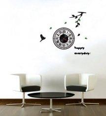 China DIY Removable Diamond Tree Bird Wall Sticker Clock 10D033 wholesale
