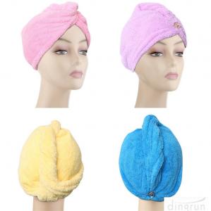 China Microfiber Hair Drying Towels Fast Drying Long Hair Wrap Absorbent Twist Turban wholesale