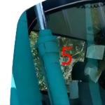 Bent Resistant KOBELCO Excavator Glass Green Back Side Position No.5