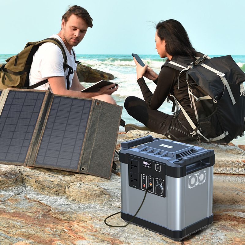 USB Type C Portable Electric Power Station 1000W 2220Wh For Camping Fishing