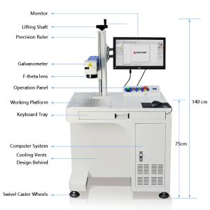 China Deep Flying Fiber Laser Marking Machine Eco Friendly Auto Parts Engraver wholesale