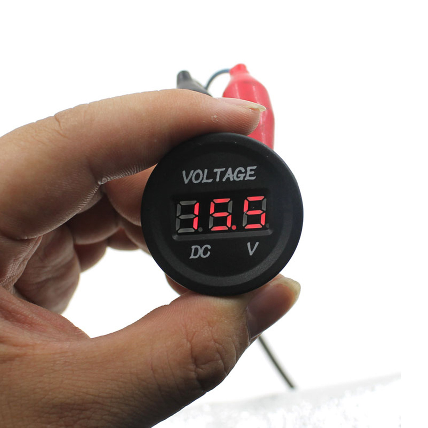 Waterproof Led Panel Voltmeter , DC6-30V Mini Digital Voltmeter