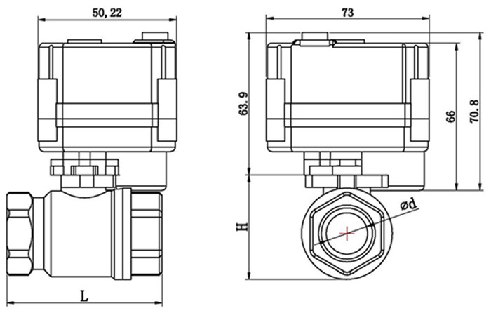 DN15 Brass Zone Heating Valves PN10 Mini Motorized Hydronic Control IP65