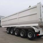 5 Axle 80T Semi Trailer End Dump Truck Mechanical Suspension