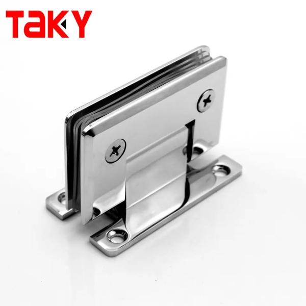 Hotel Bathroom H Type Stainless Steel Mirror Shower Glass Door Hinges 12mm Bevel