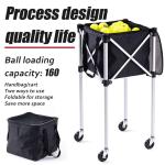 Lightweight Tennis Ball Hopper Basket Aluminum Alloy Portable Tennis Ball Cart