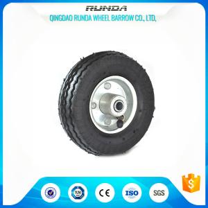 China Anti - Skidding Inflatable Pneumatic Swivel Caster Wheels 6&quot;X2&quot; Sawtooth Pattern wholesale