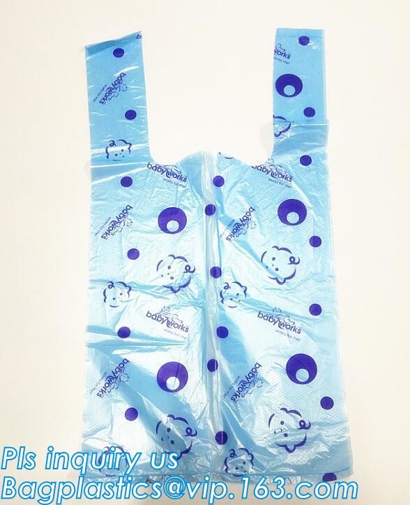 Amazon hot sale scented disposable Nappy sacks bag baby diaper bag, Eco-Friendly Scented Baby sacks tie handle disposal