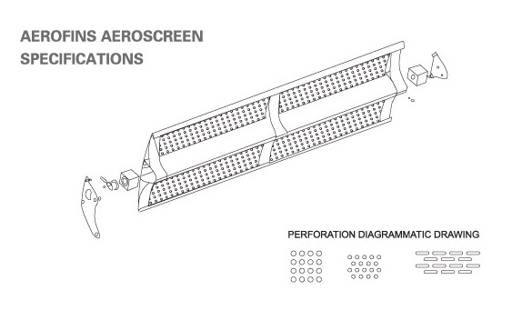 Customized Size ! Aluminum Aerowing Sun Louver Facade System