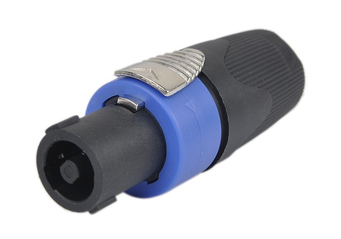 4 Pole Cable Male Inline Connector With Chuck Type Strain Relief Design SPN007