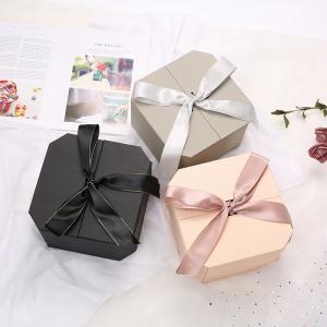 China Octagonal Valentine'S Day Packaging Boxes , Ultraportable Fancy Paper Gift Box wholesale