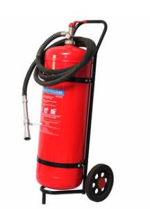 China Wheeled ABC Dry Chemical Powder Fire Extinguisher 25kg Reliable For Garages wholesale