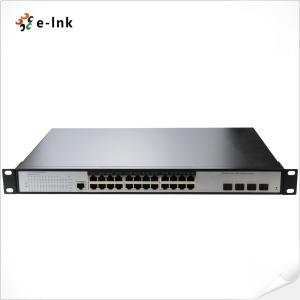 China 24 Port 10 100 1000BASE-T 802.3at PoE + 4 Port 10G SFP+ L3 Managed Switch wholesale