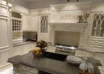 Handmade Carved Solid Wood Kitchen Cabinets Above Breakfast Bar Decoration Line