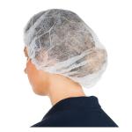 Disposable Bouffant Cap White, 100 Pack, Hair Net 24 Inch Disposable Bouffant