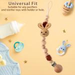 Pacifier Clip, Neutral Cute Rabbit Pacifier Leash For Boys Girls Fits For All