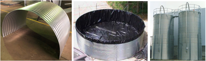 PLC & Touch Screen Storage Tank Wall Roll Forming Machine 4mm Thickness Material