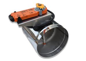 China Motorized Electronic Dampers Ductwork Stainless Steel Frame And Gasketed Blade Sealing wholesale